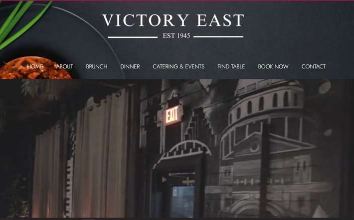 Screenshot of the Victory East apartment website
